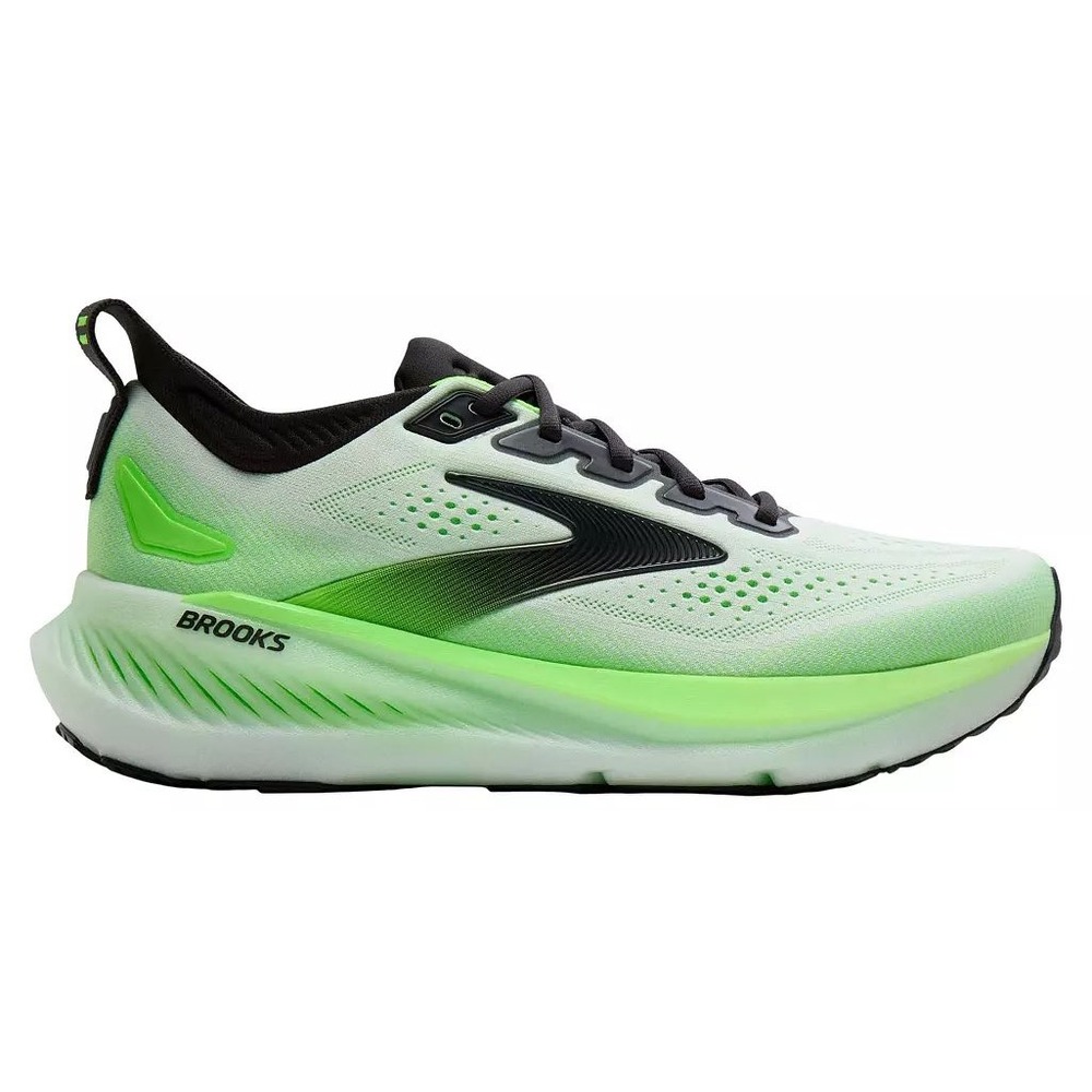 Brooks Men's Glycerin 23 Running Shoes White Phantom Green Gecko Size 9.5D NEW